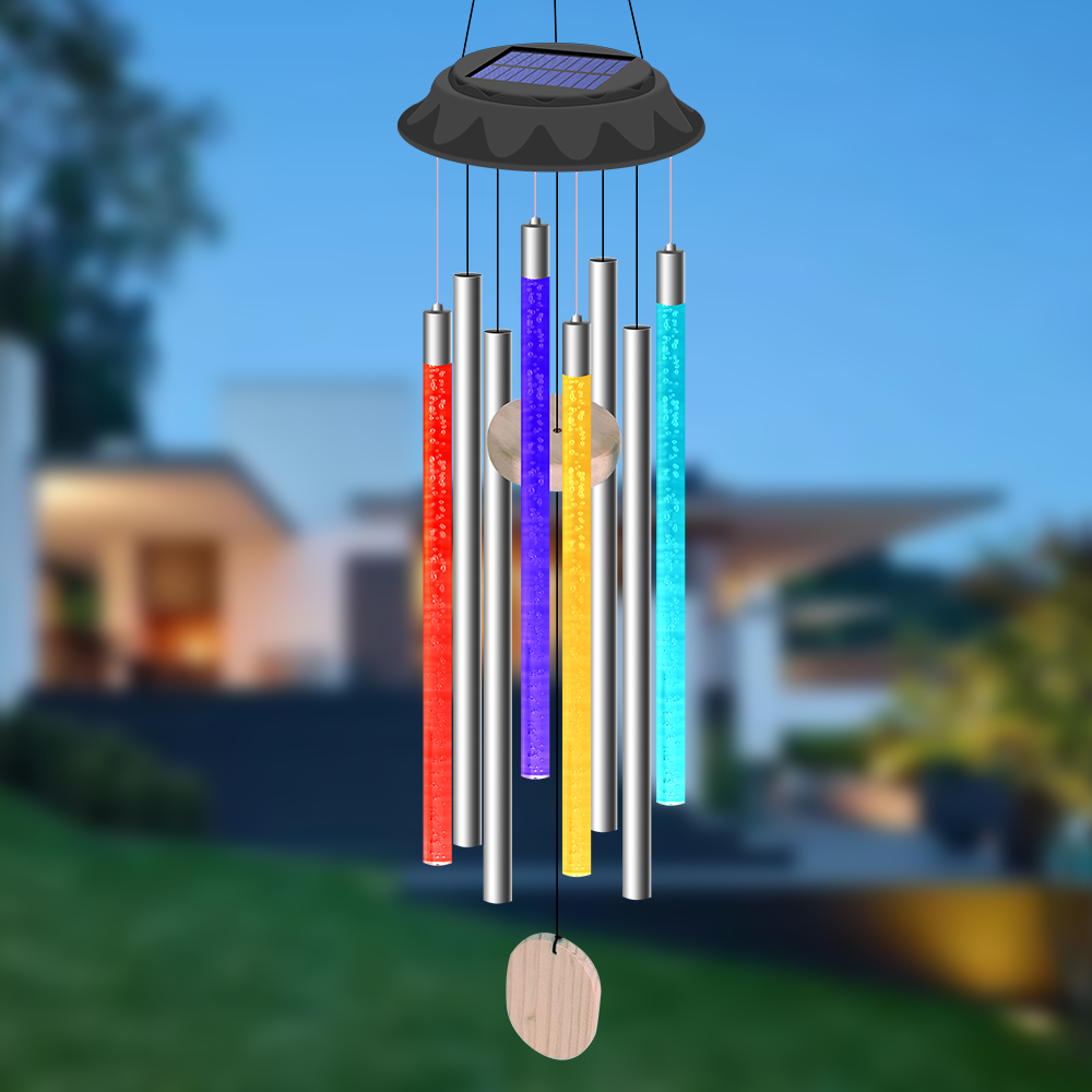 Wind Chime Tubular - Solar LED Wind Chime Light, Várias