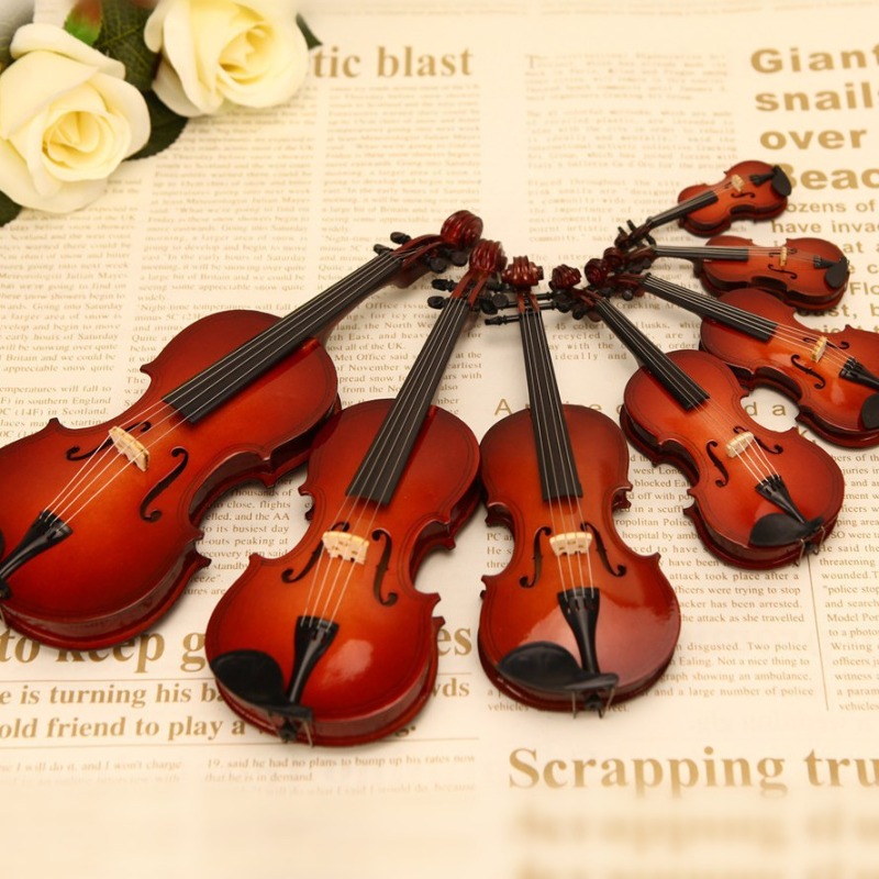 Musical Instrument Old - Estatueta de violino pequena artesanal de