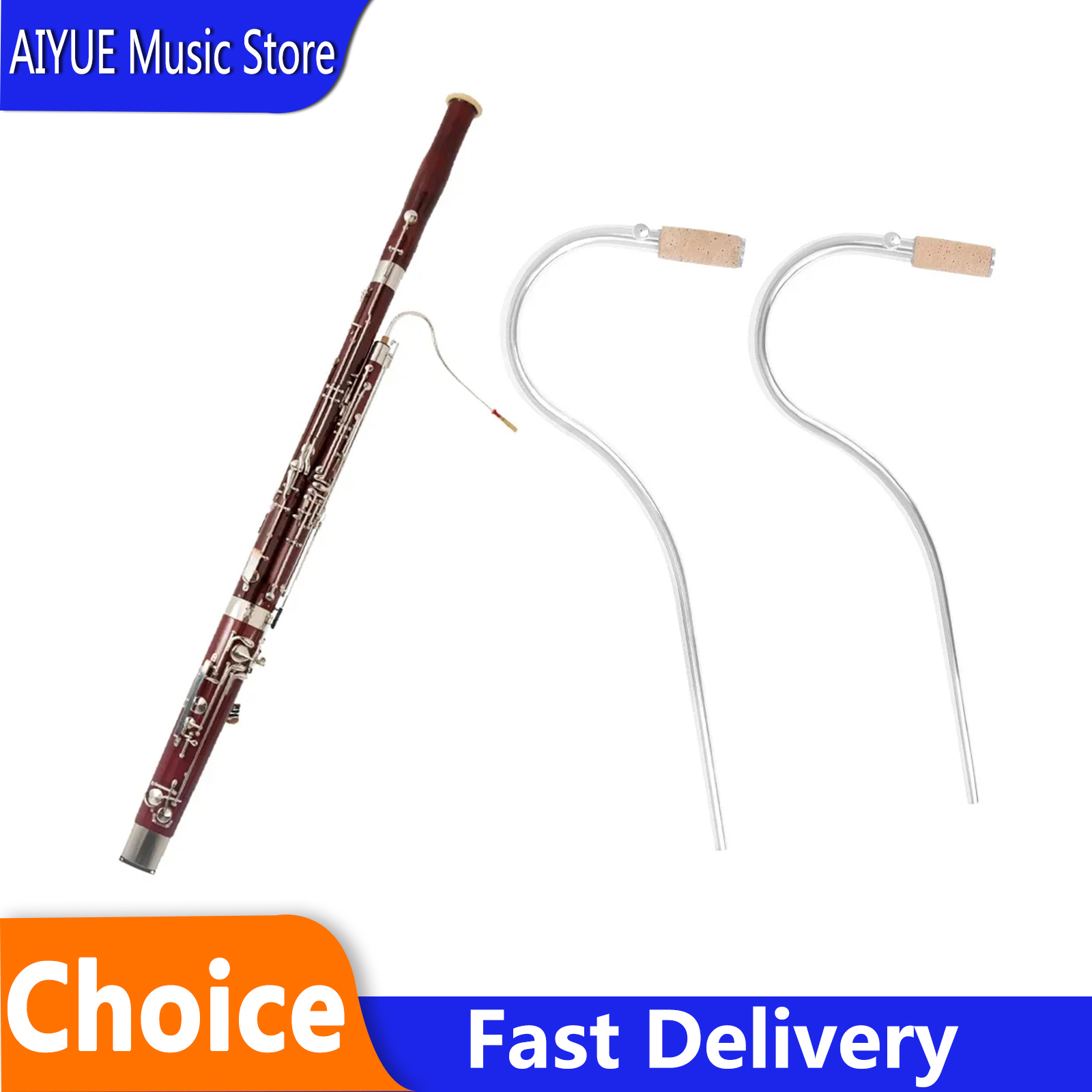 Musical Instrument Bassoon - 2 Peças de Tubo de Sopro