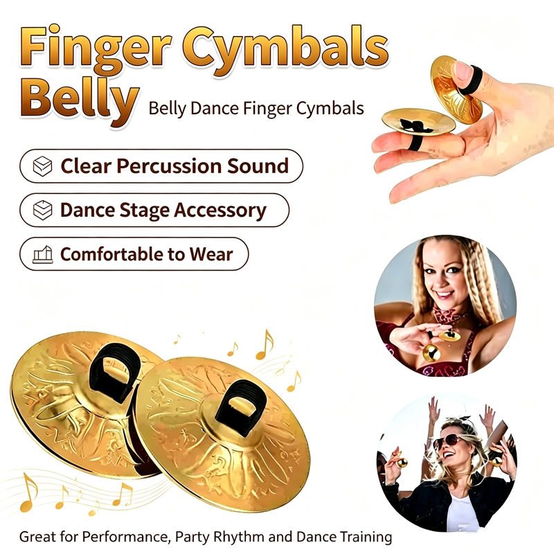 Musical Instrument Zills - Promoção: 2 Peças de Mini Címbalos