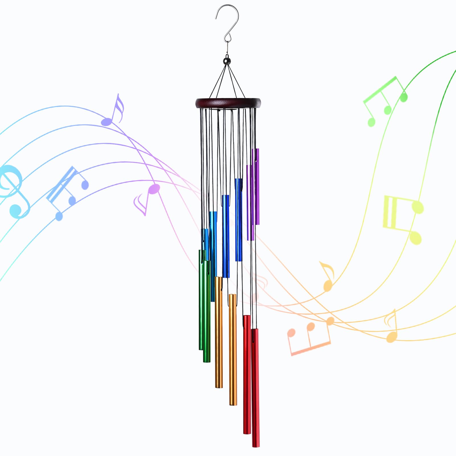Wind Chime Tubular - Novo 12 tubos sinos de vento