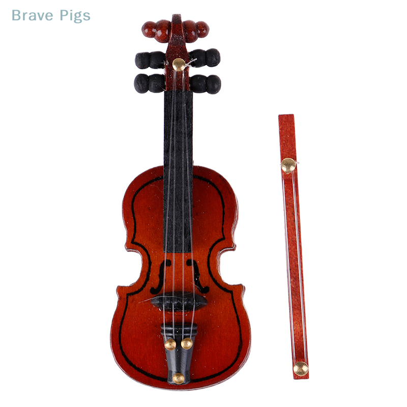 Musical Instrument Old - Violino para casa de bonecas, mini