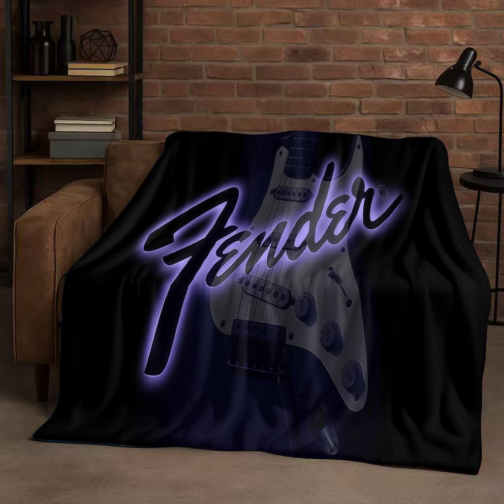 Musical Instrument Sign - Cobertor de Flanela HD F-Fender Guitar