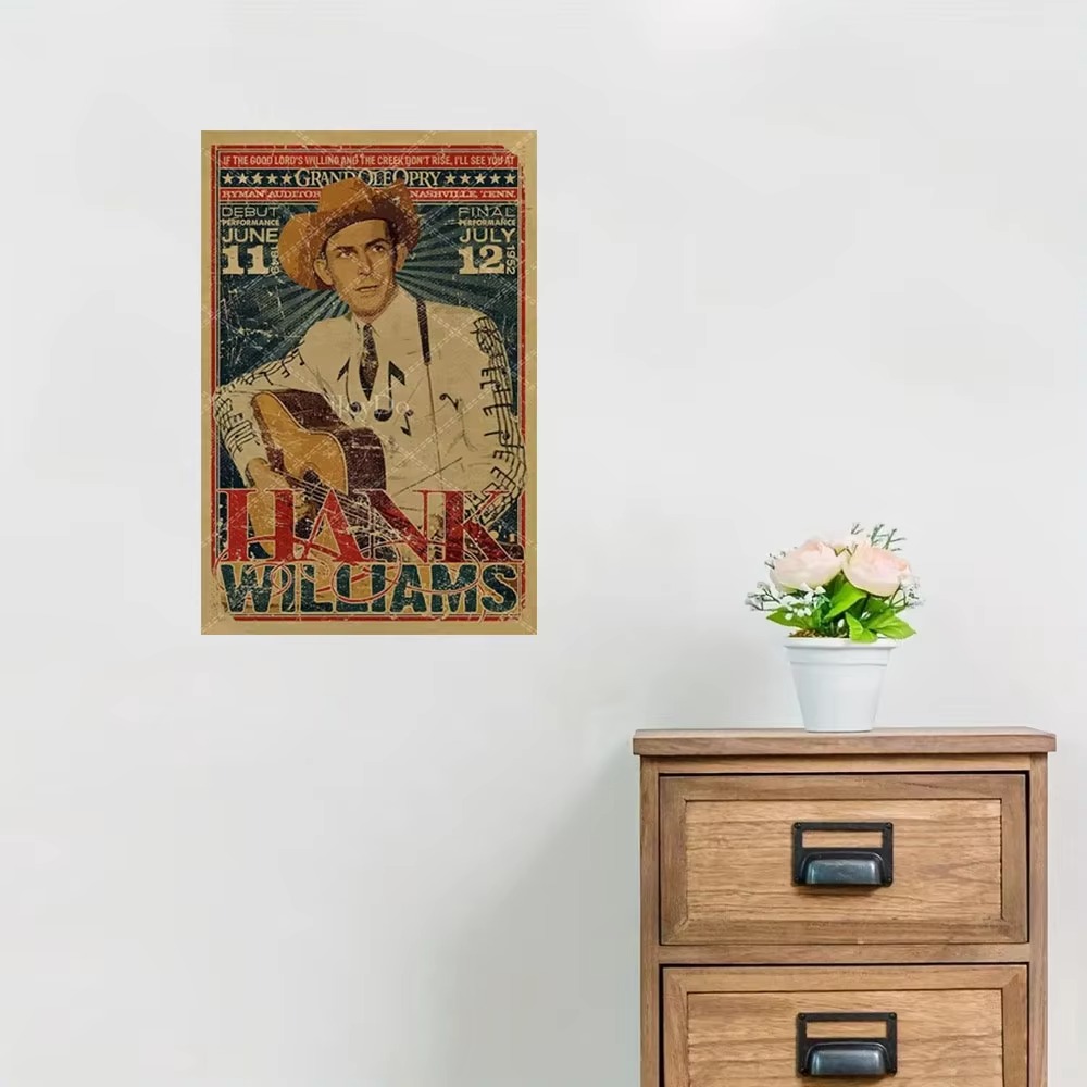 Hank Williams Sinal de metal r - Musical Instrument Sign avaliação e preço