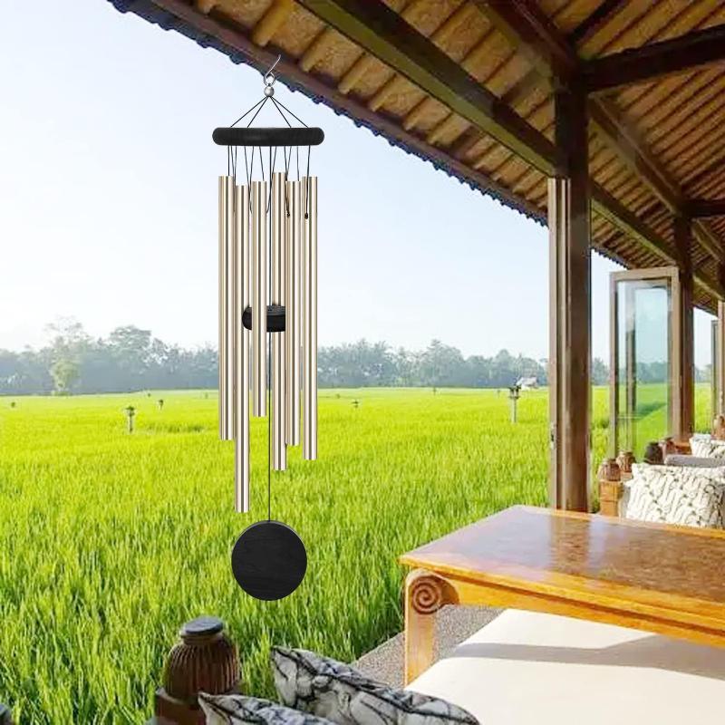【D】Sino de Vento em Madeira Ve - Wind Chime Tubular avaliação e preço