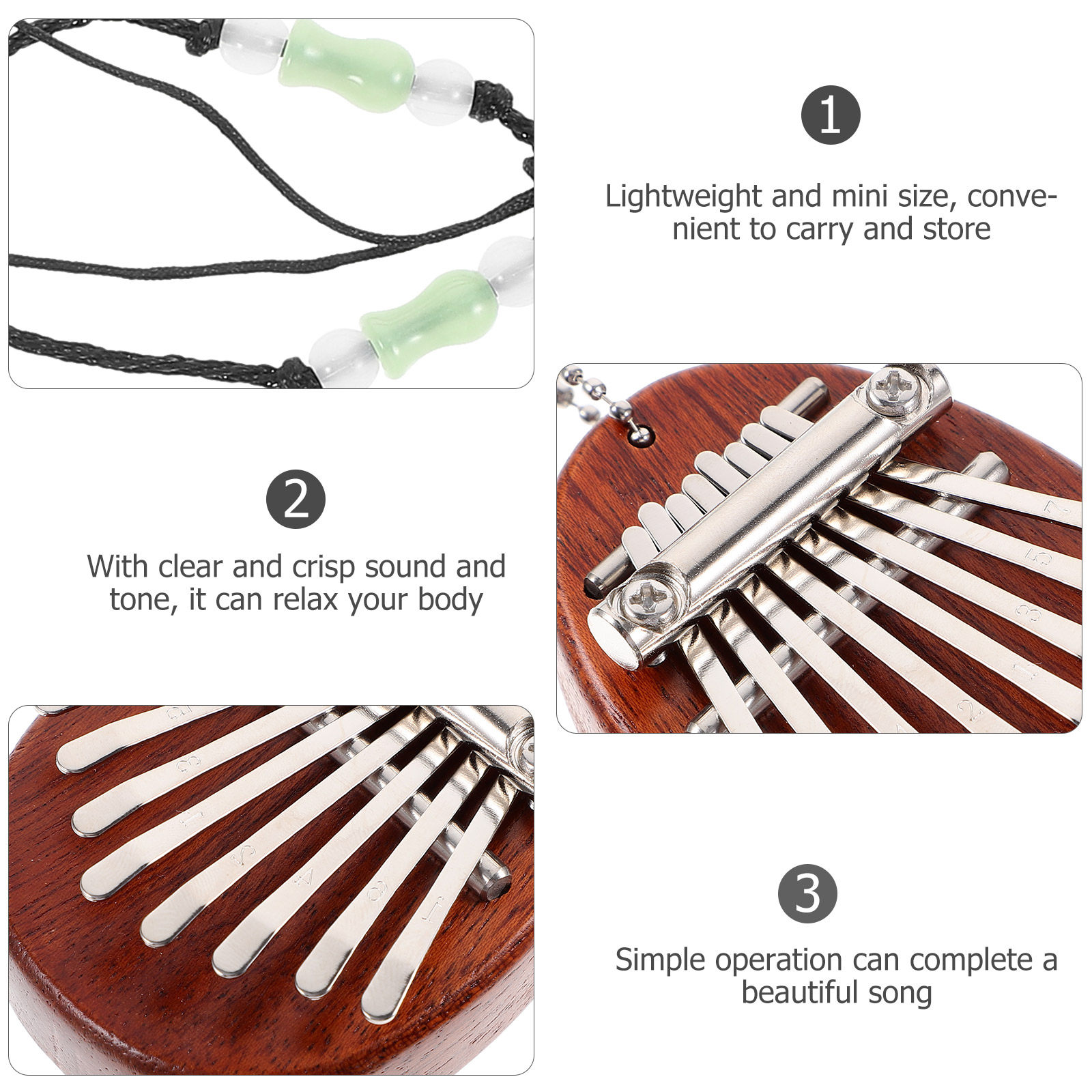 Conjunto de Kalimba Mini com 8 - Musical Instrument Percussion avaliação e preço