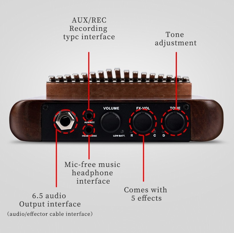 A-17 Kalimba Elétrica de Nogue - Musical Instrument Percussion avaliação e preço