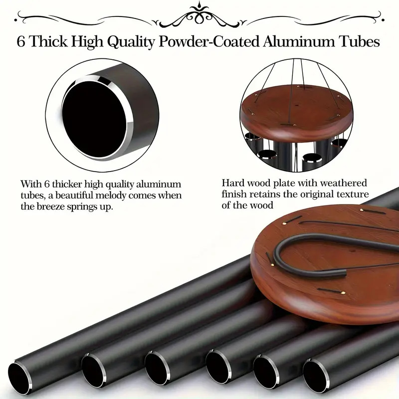 1pc tubo de alumínio sinos de  - Wind Chime Tubular avaliação e preço