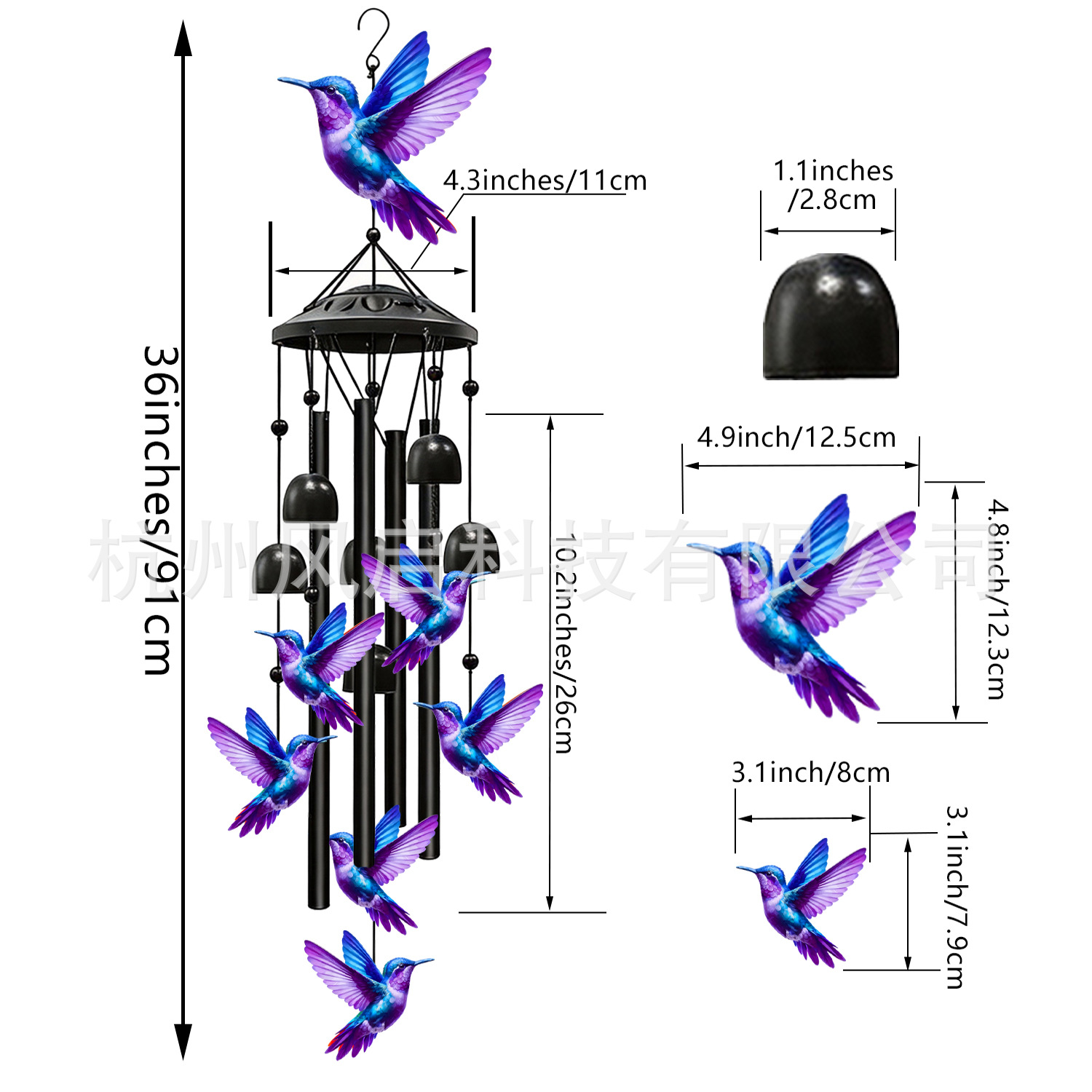 Sinos de Vento de Metal em For - Wind Chime Tubular avaliação e preço