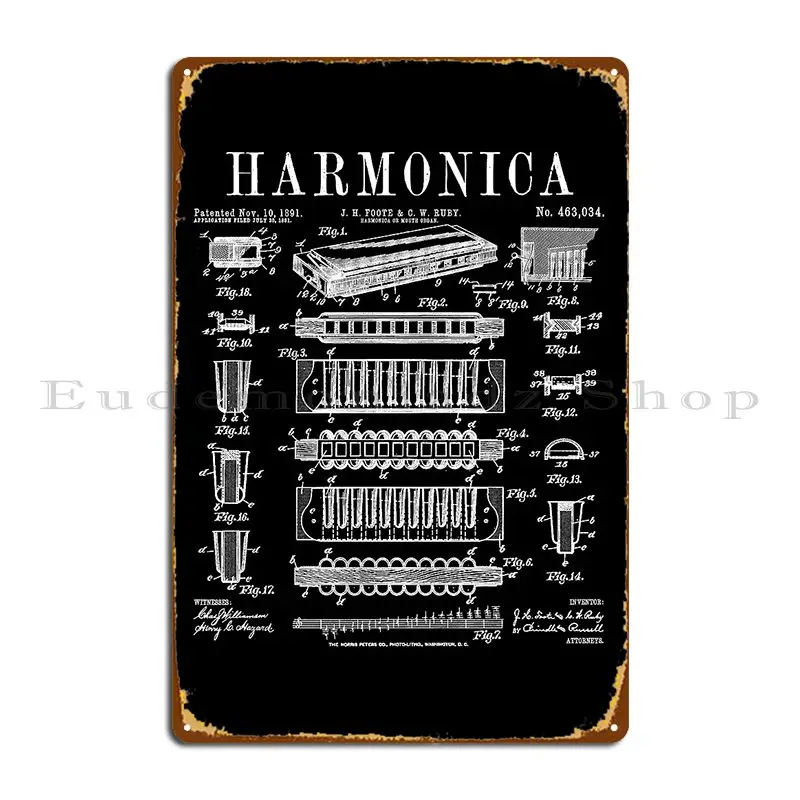 Placa de Metal Vintage Persona - Musical Instrument Sign avaliação e preço