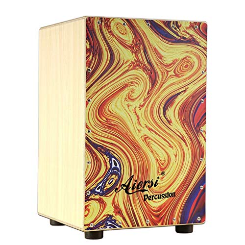 Cajon de Madeira Colorido, Ins - Musical Instrument Percussion avaliação e preço